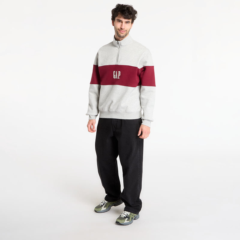 GAP Oversized Vintagesoft Sweatshirt Grey/ Red