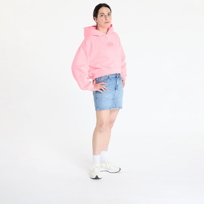 GAP Pg Logo Cropped Po Hoodie Sassy Pink