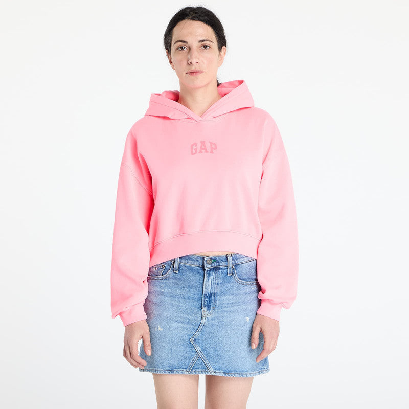 GAP Pg Logo Cropped Po Hoodie Sassy Pink