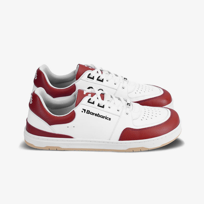 Barebarics Wave White & Crimson Red