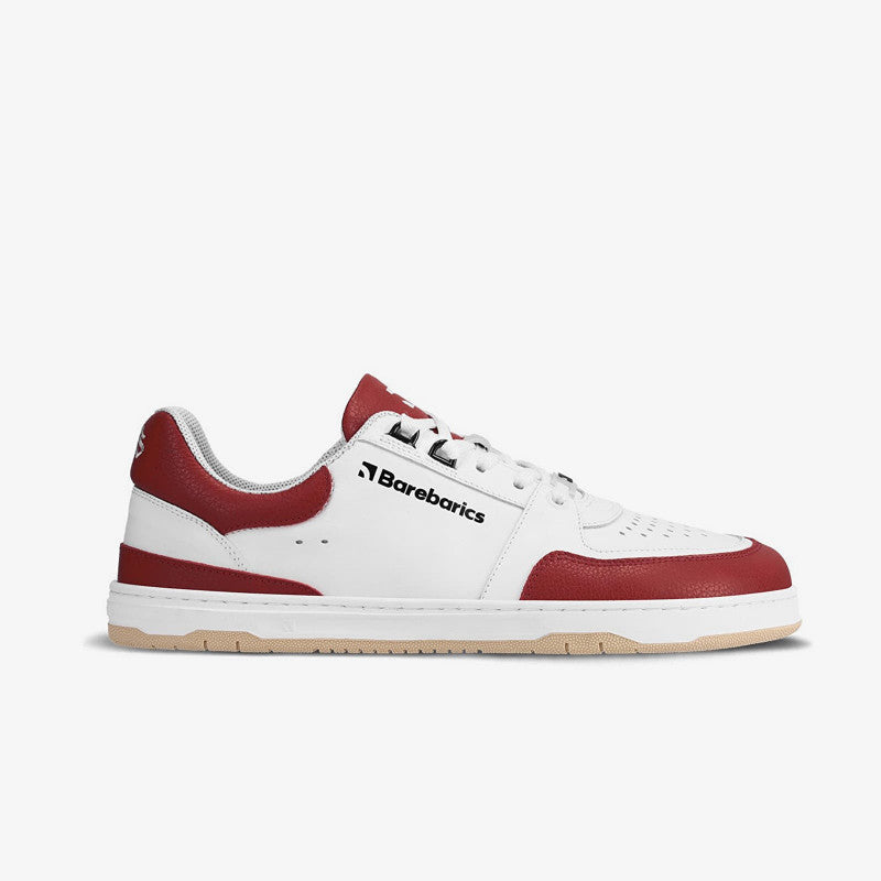 Barebarics Wave White & Crimson Red