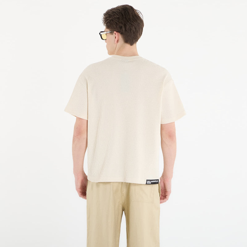 Karl Lagerfeld Jeans Reg Ss Waffle Tee Whitecap Grey