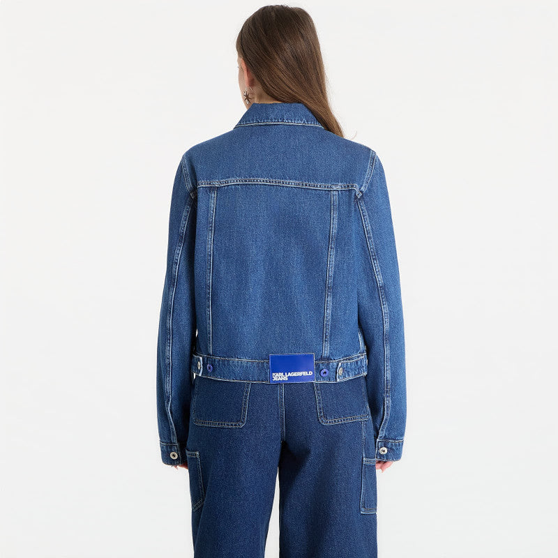Karl Lagerfeld Jeans Regular Denim Jacket Washed Mid Blue