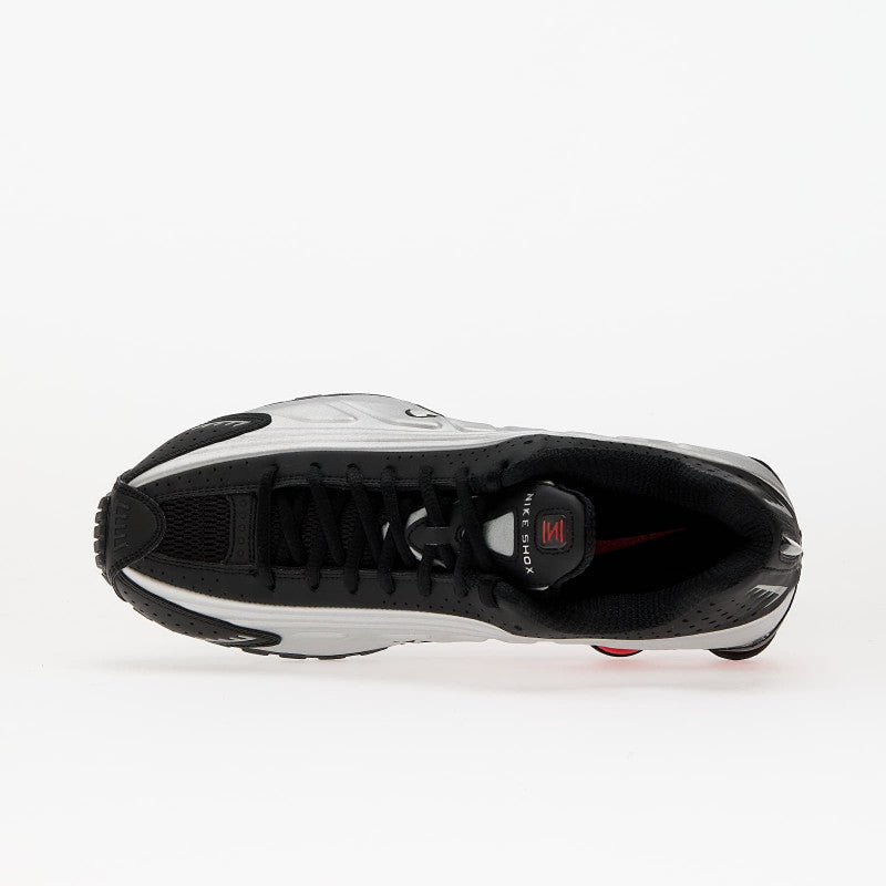 Nike Shox R4 Black/ Mtlc Silver-Lt Crimson