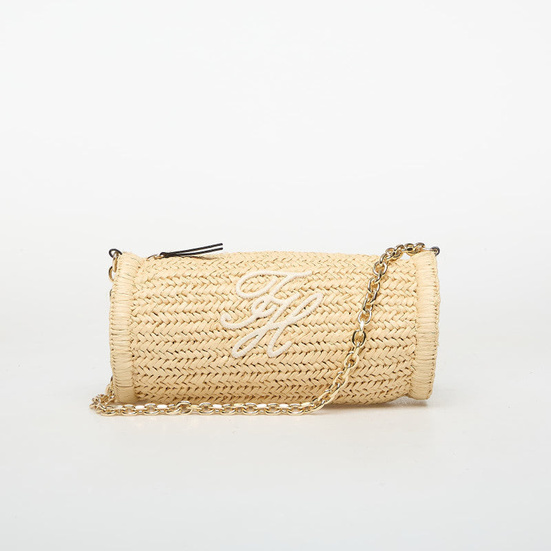Tommy Hilfiger Elev Summ Chain Bag Raffia Beige