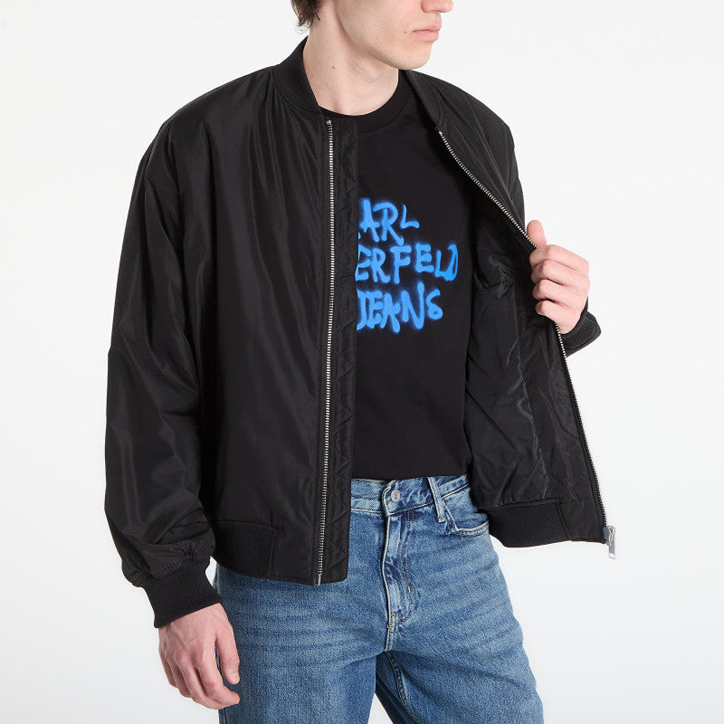 Karl Lagerfeld Jeans Bomber Jacket Black