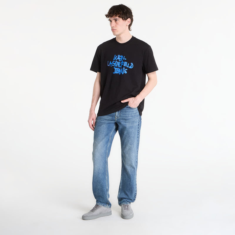 Karl Lagerfeld Jeans Reg Ss Graffiti Tee Black