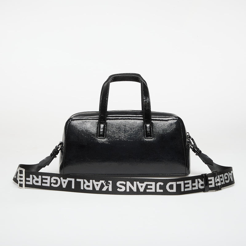 Karl Lagerfeld Jeans Box Logo Bowlingbag Glossy Black