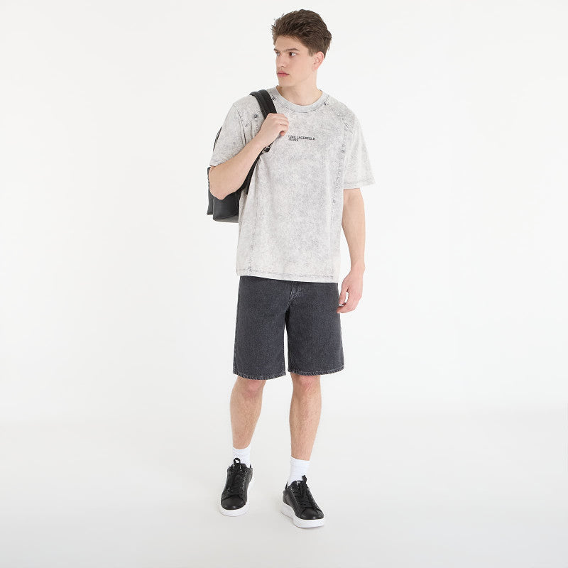 Karl Lagerfeld Jeans Relax Ss Washed Tee Micro Chip