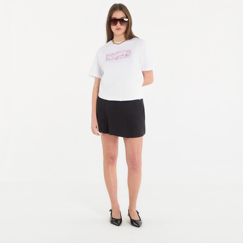 Karl Lagerfeld Jeans Reg Floral Logo Tee White