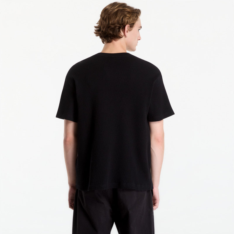 Karl Lagerfeld Jeans Reg Ss Waffle Tee Black