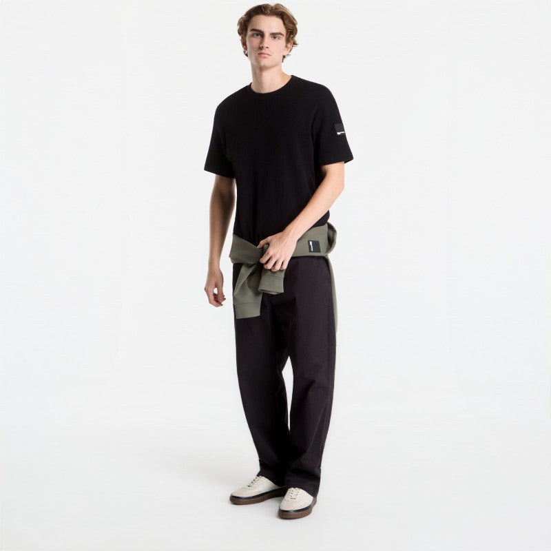 Karl Lagerfeld Jeans Reg Ss Waffle Tee Black