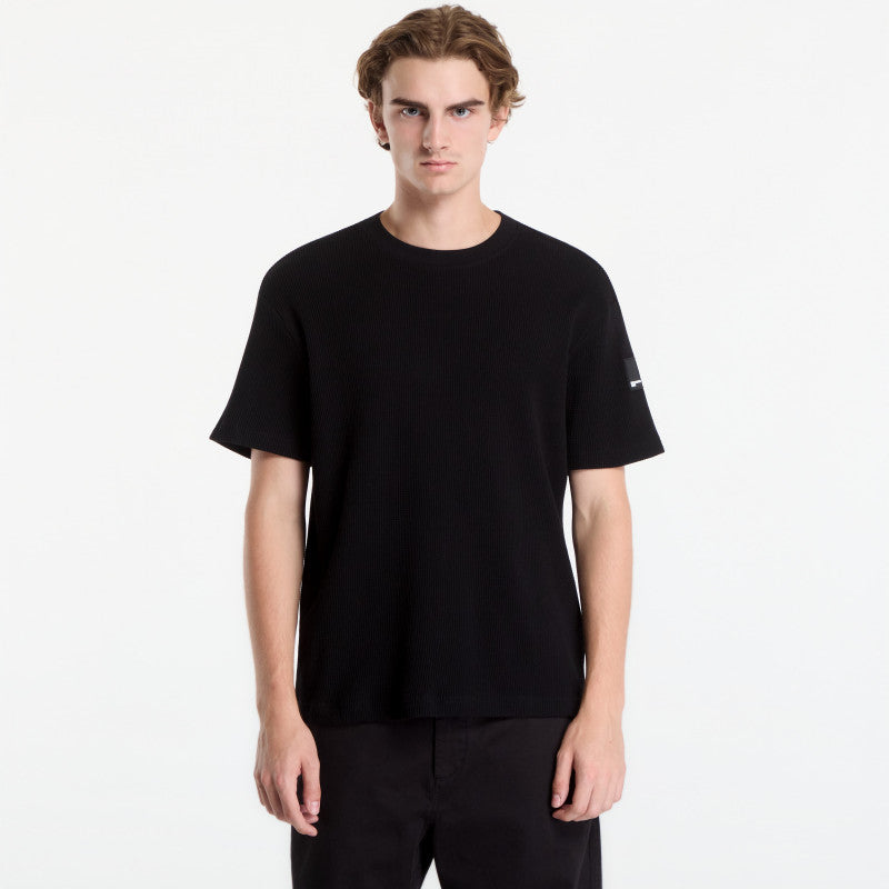 Karl Lagerfeld Jeans Reg Ss Waffle Tee Black