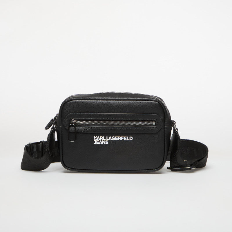Karl Lagerfeld Jeans Logo Saffiano Camerabag Black