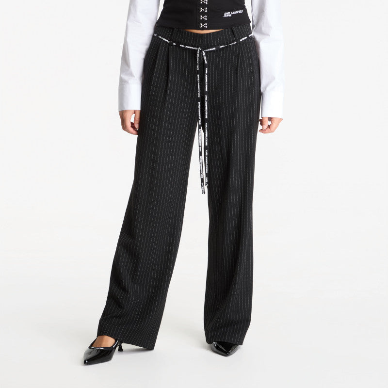 Karl Lagerfeld Jeans Pinstripe Tailored Pant Yarn Dyed Pinstripe
