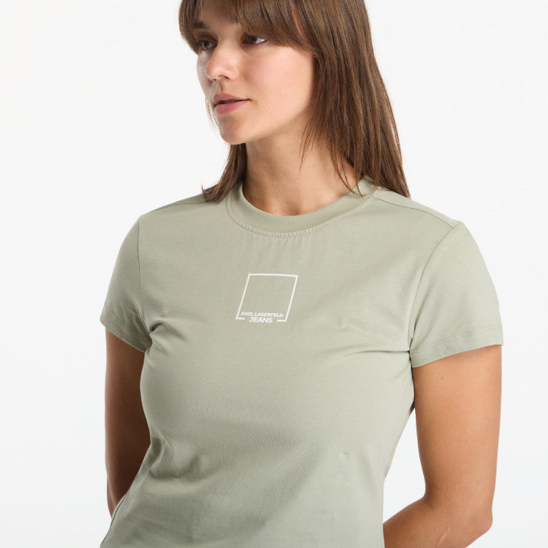 Karl Lagerfeld Jeans Slim Outline Logo Tee Tea