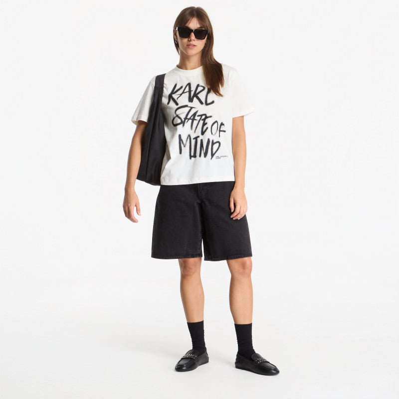 Karl Lagerfeld Jeans Reg Karlism Tee Egret