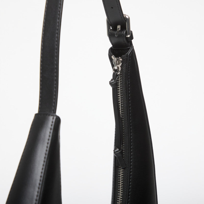 Karl Lagerfeld Jeans Rounded Leather Hobo Black