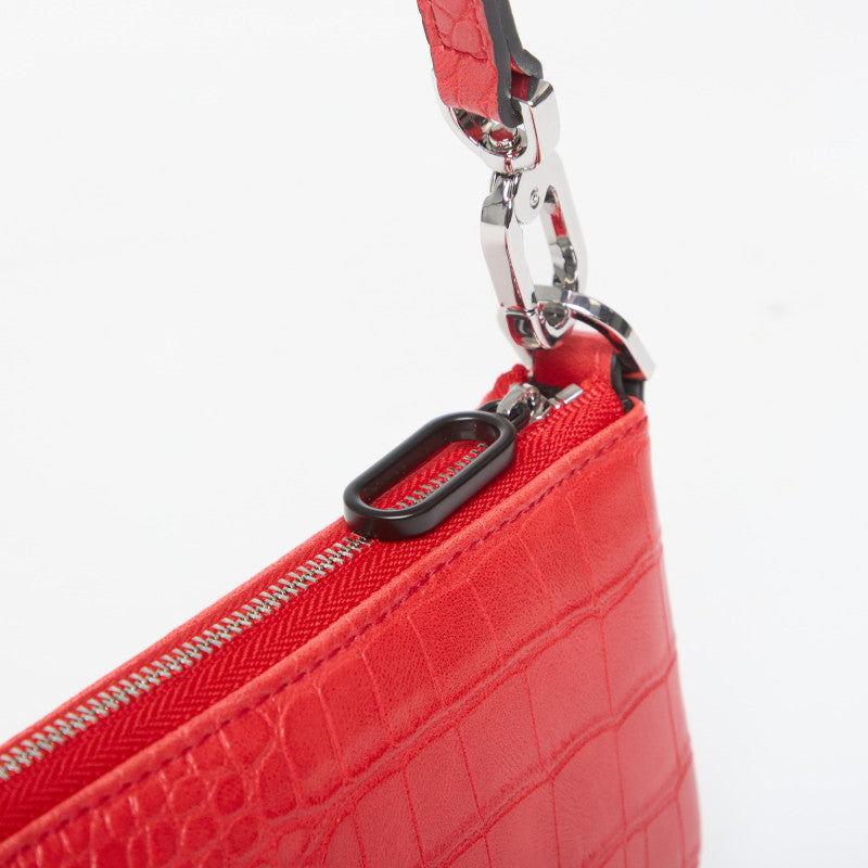 Karl Lagerfeld Jeans Logo Slim Pouch Croco Iridescent