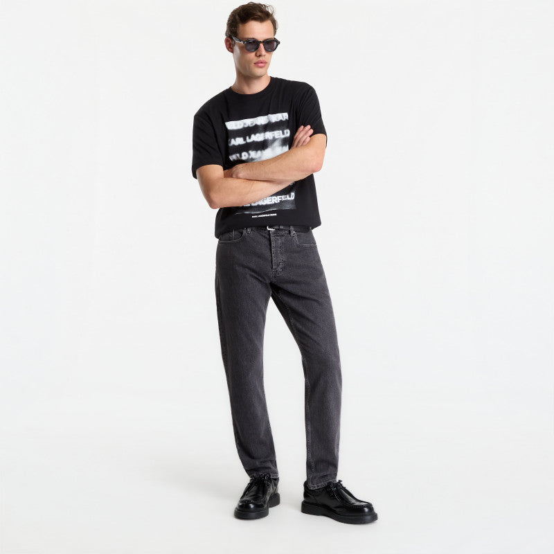 Karl Lagerfeld Jeans Reg Smoke Logo Tee Black
