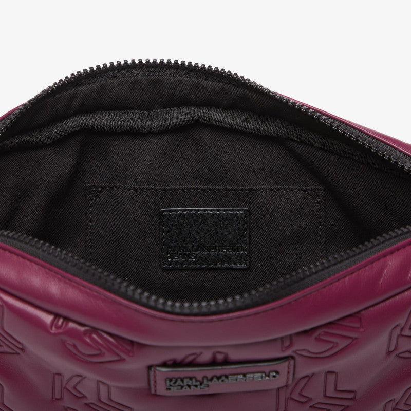 Karl Lagerfeld Jeans Puffy Pu Elongated Bag Amaranth