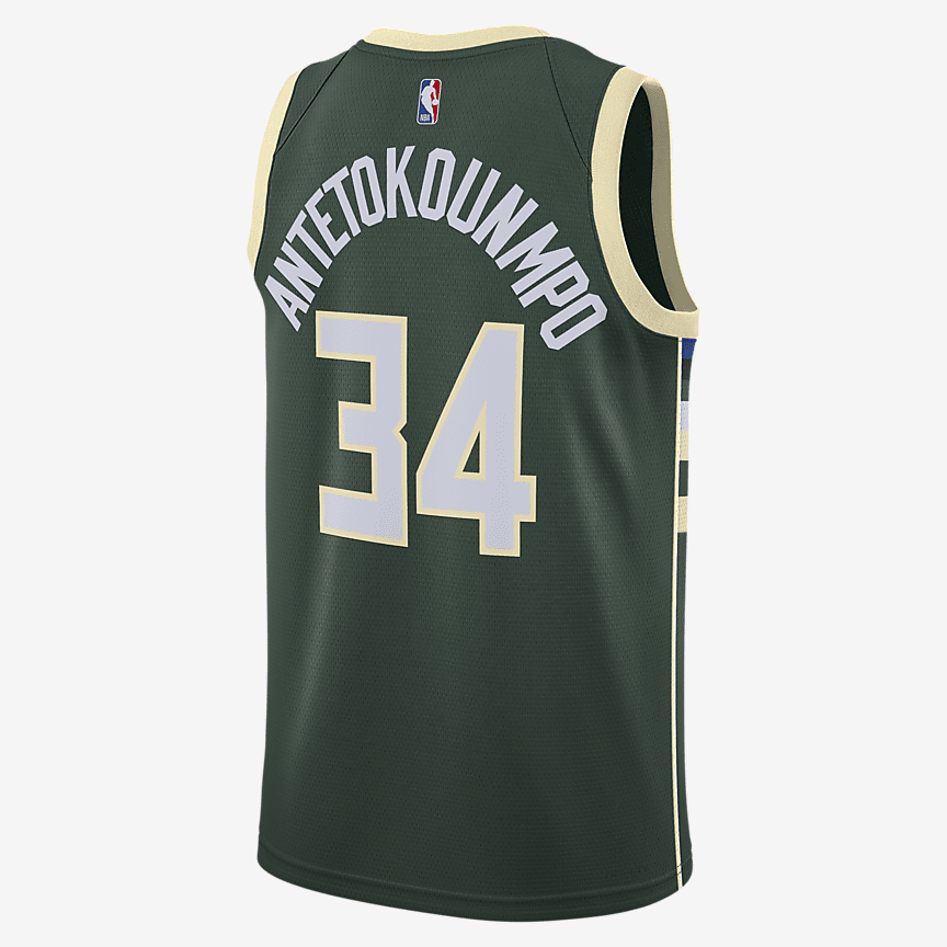 Nike Dri-FIT NBA Milwaukee Bucks Icon Edition Swingman Tank krepšinio marškinėliai