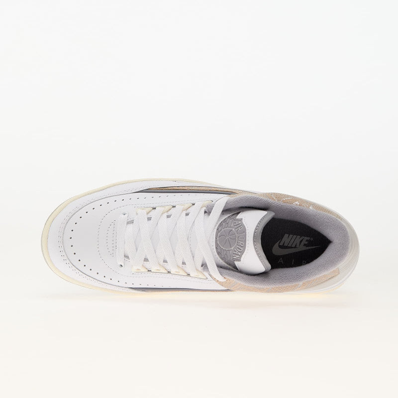 Air Jordan 2 Retro Low "Python" White/ Cement Grey-Sanddrift-Neutral Grey