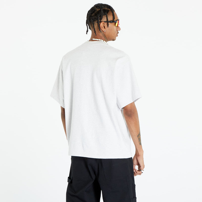 Nike Solo Swoosh Men's Short-Sleeve Heavyweight Top Birch Heather/ White