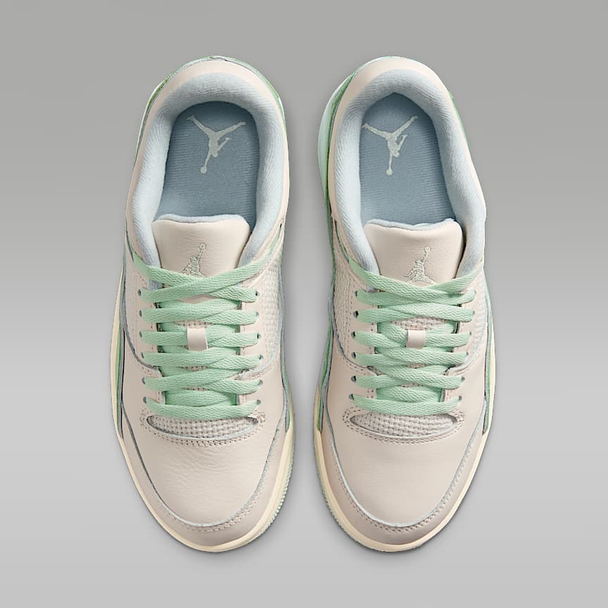 Jordan Flight Court Pale Ivory/ Jade Aura-Aura-Muslin