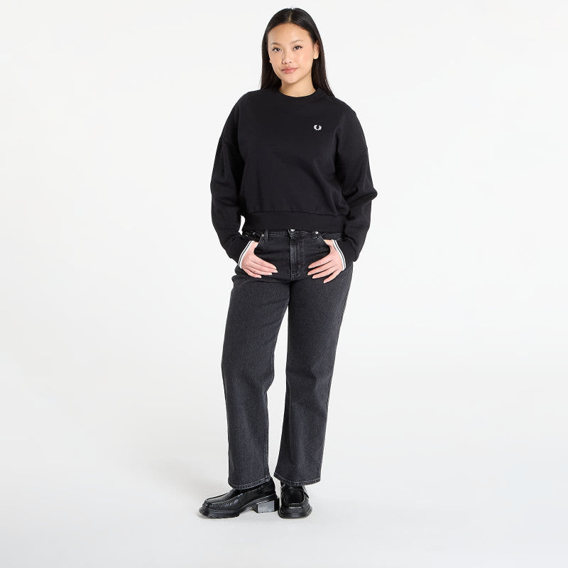 FRED PERRY Tipped Sweatshirt Black