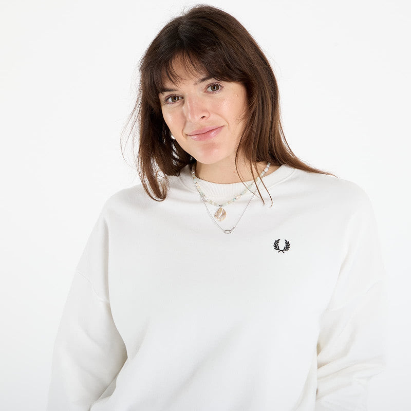 FRED PERRY Tipped Sweatshirt Snow White