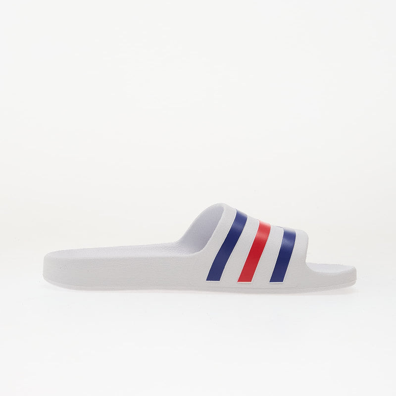 adidas Adilette Aqua Slides Ftwr White/ Pure Ruby/ Semi Lucid Blue