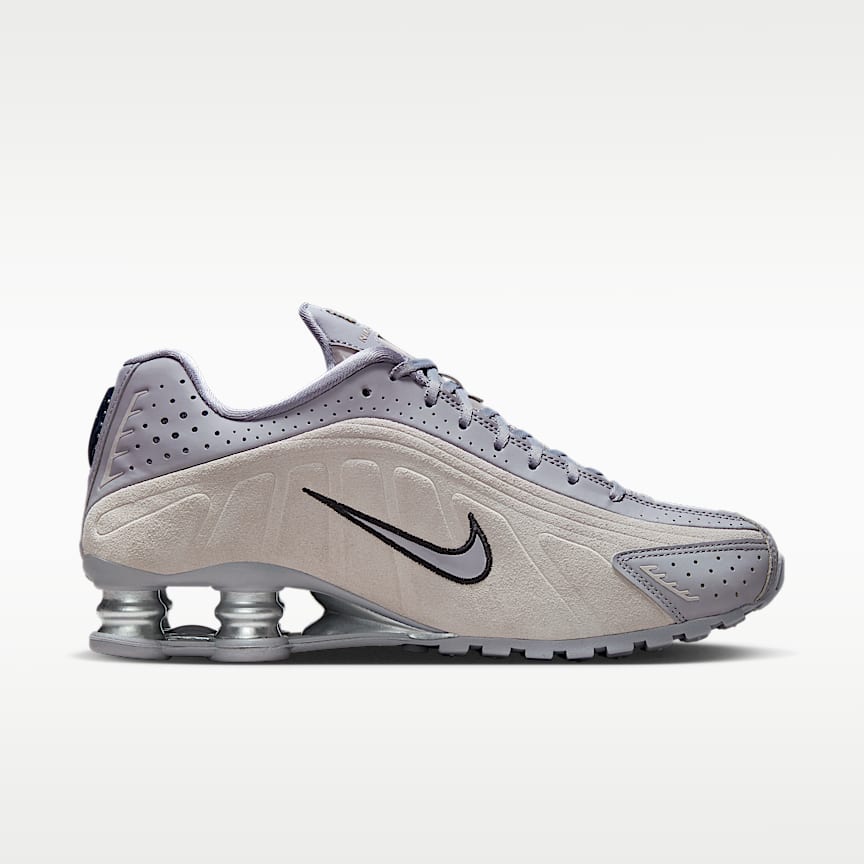 Nike Wmns Shox R4 Cement Grey/ Black-College Grey-Mtlc Silver
