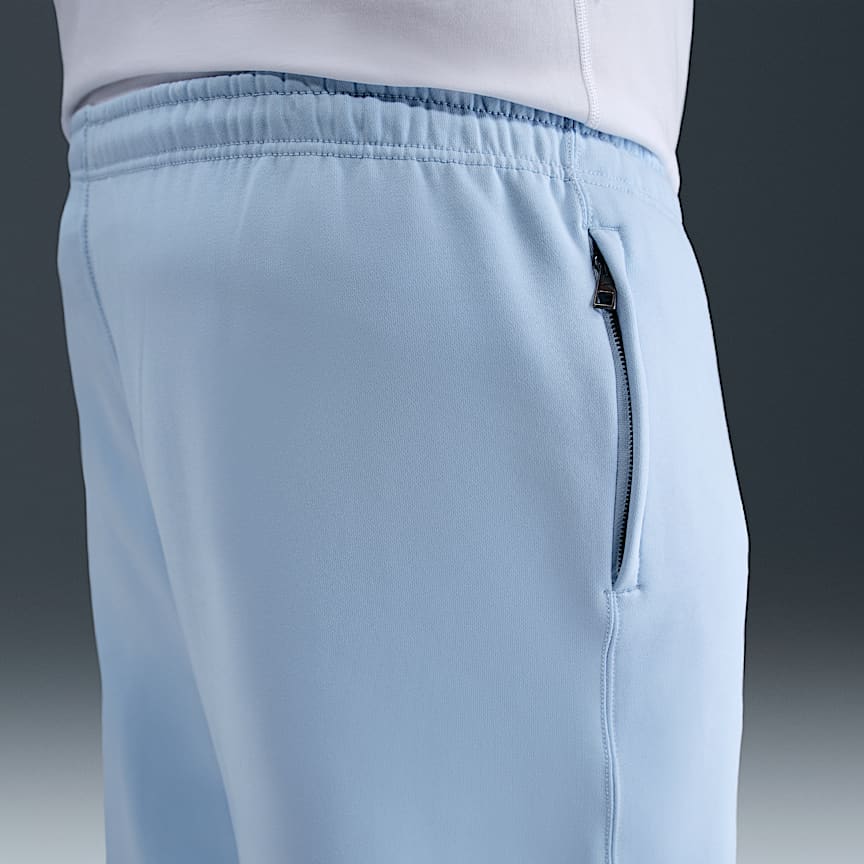 Nike Solo Swoosh Men's Cuffed Fleece Pants Celestine Blue/ Celestine Blue/ White