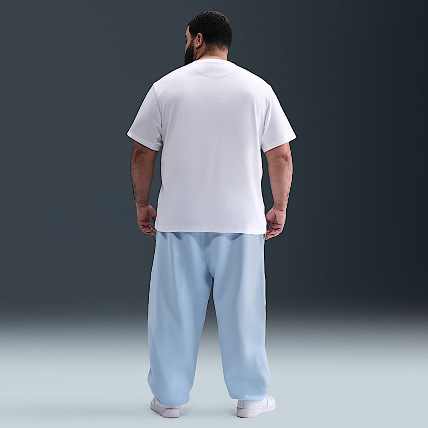 Nike Solo Swoosh Men's Cuffed Fleece Pants Celestine Blue/ Celestine Blue/ White