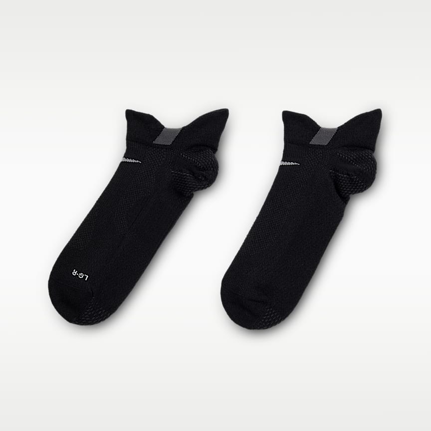 Nike Running Lightweight No-Show Socks 1 Pair Black/ Dk Smoke Grey/ Pure Platinum/ Smoke Grey