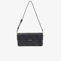 GUESS Sadie Flap Shoulder Bag Coal Logo