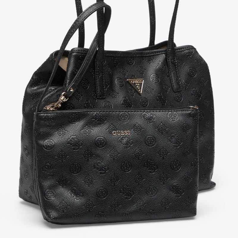 GUESS Victtoria 2 In 1 Tote Black Logo