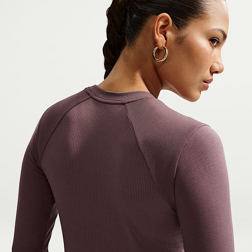 Nike Sportswear Chill Knit Women's Tight Long-Sleeve Ribbed Top Tattoo/ Sail