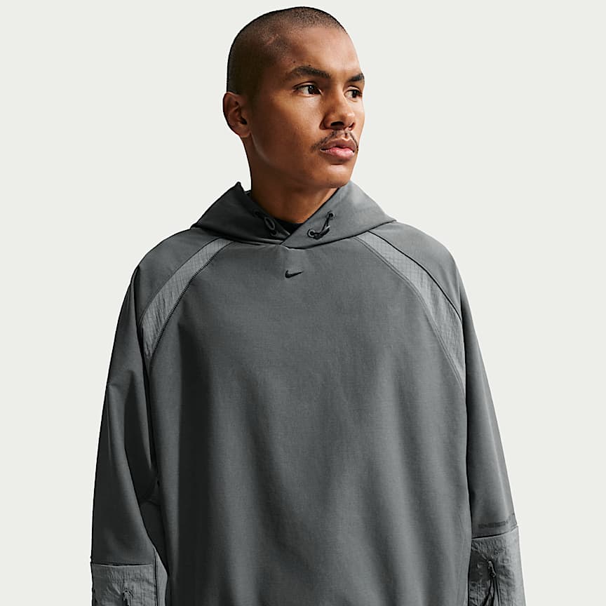 Nike Tech Men's Dri-FIT Shori Knit Utility Hoodie Iron Grey/ Pencil Point/ Black