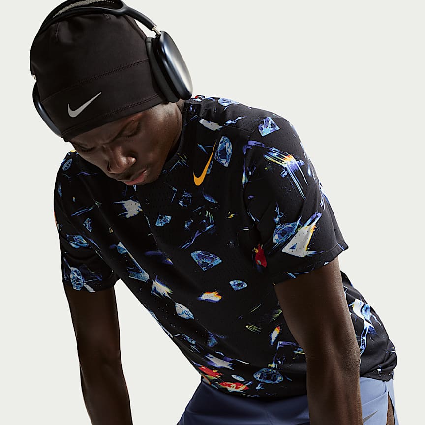 Nike AeroSwift Men's Dri-FIT ADV Short-Sleeve Running Top Black/ Laser Orange