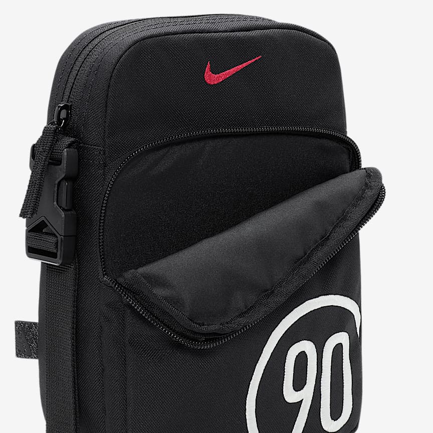Nike Heritage Total 90 Crossbody Bag (4L) Black/ Black/ Gym Red 4
