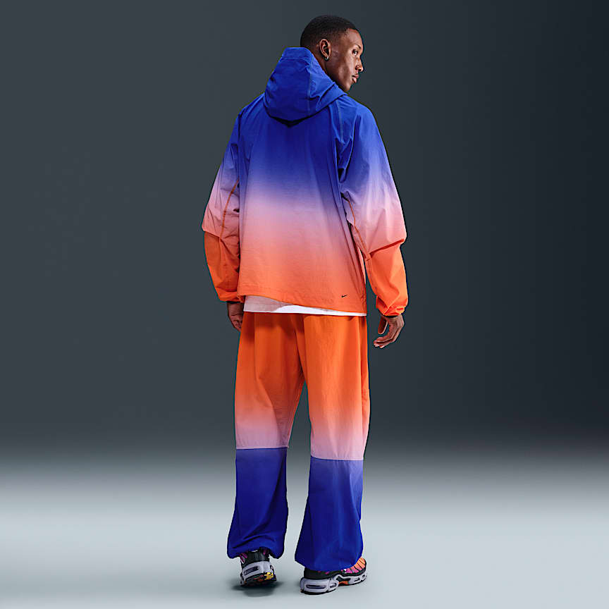 Nike Tech Men's Woven Full-Zip Jacket Game Royal/ Safety Orange