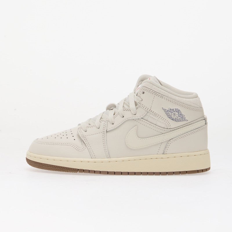 Air Jordan 1 Mid SE Kids Phantom/ Sail-Gum Dark Brown-Infrared 23