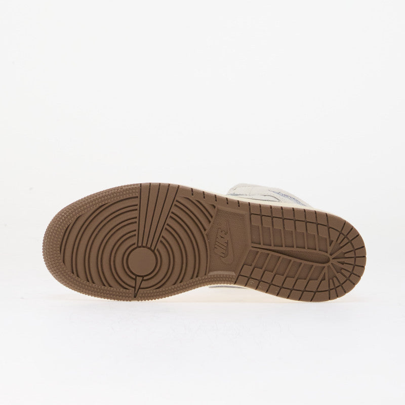 Air Jordan 1 Mid SE Kids Phantom/ Sail-Gum Dark Brown-Infrared 23