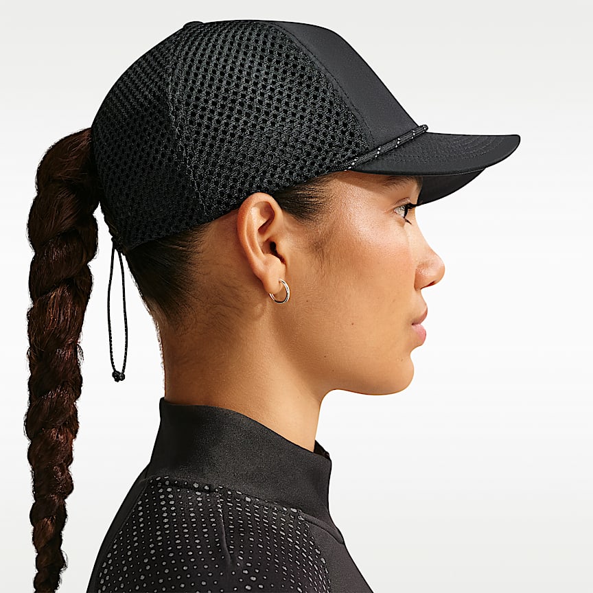 Nike Pro Dri-FIT Unstructured Swoosh Run Cap Black/ Anthracite/ Reflective Silv