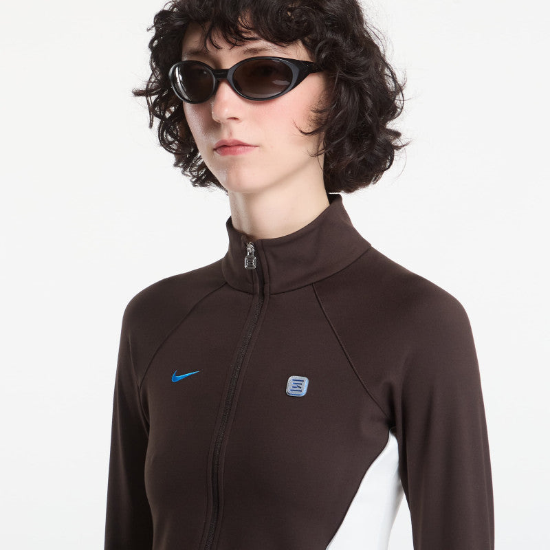 Nike Sportswear Women's Full-Zip Long-Sleeve Top Velvet Brown/ Sail