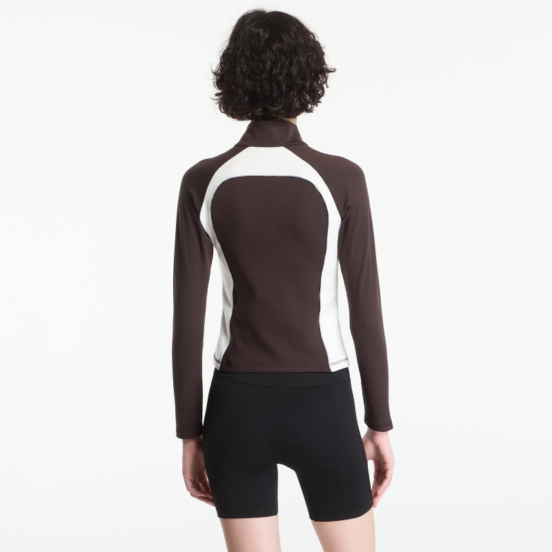 Nike Sportswear Women's Full-Zip Long-Sleeve Top Velvet Brown/ Sail