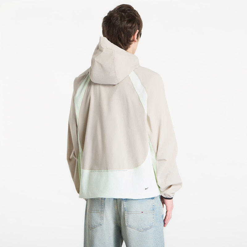 Nike Tech Men's Dri-FIT Woven Full-Zip Color-Block Windrunner Jacket Cream II/ Volt Tint/ Black