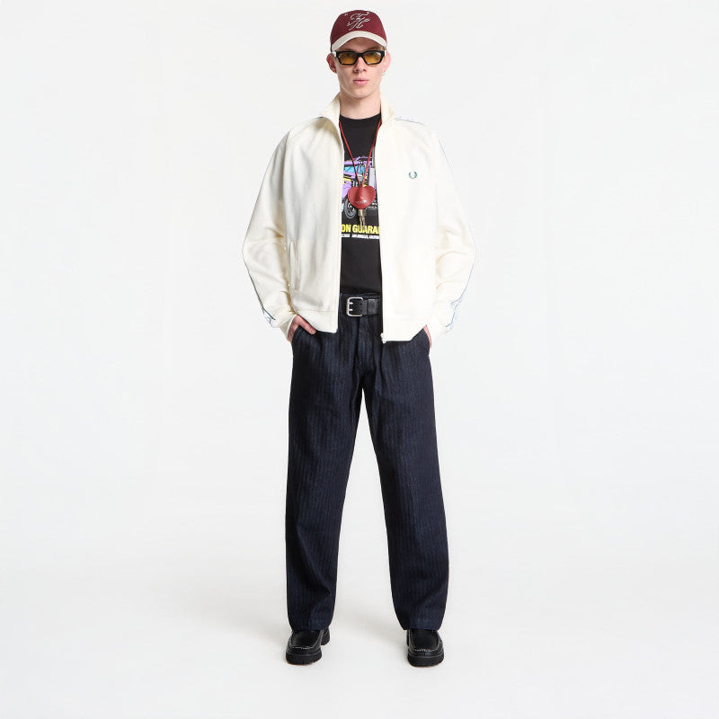 Fred Perry Contrast Tape Track Jacket Ecru